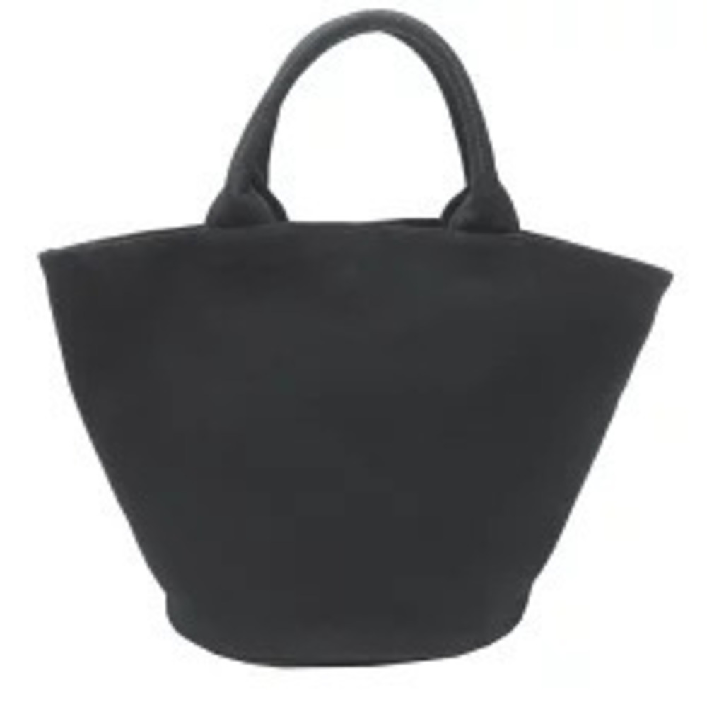 Prada 2way Tote Canvas Bag Black Canapa Black